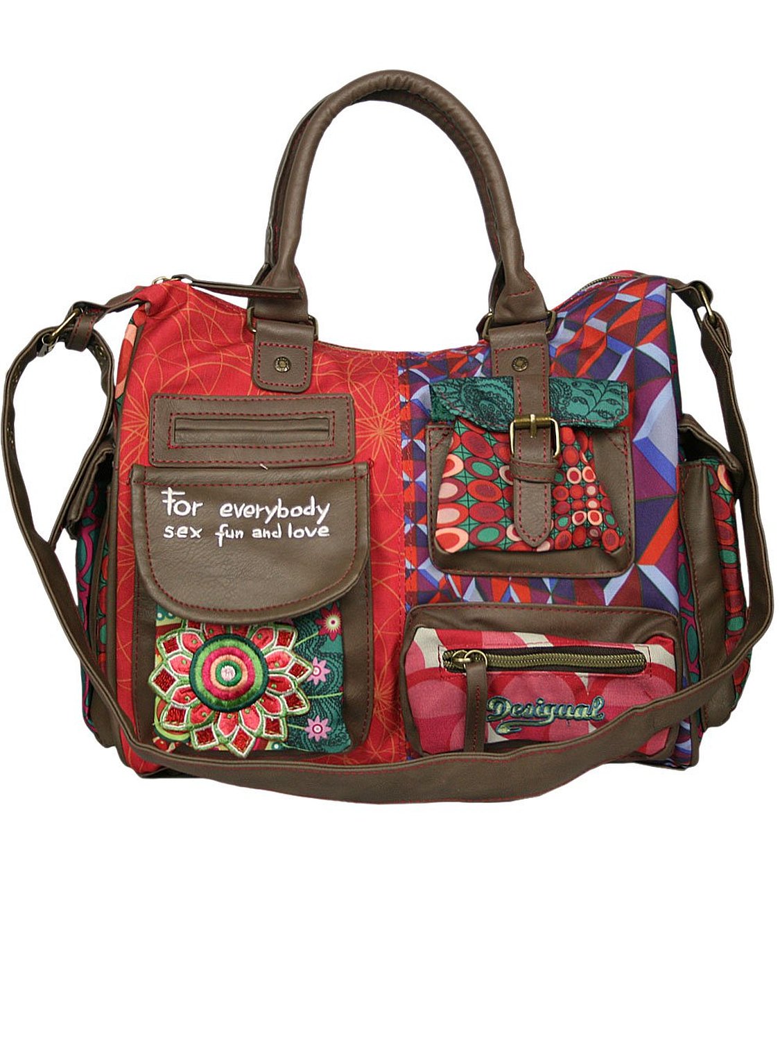 Sac à Main Desigual Femme - Sac Bandoulière Grande Capacité - Léger Et Pratique Quotidien